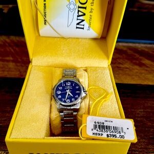 Invicta Women's Watch 6908 Pro Diver Quartz Blue Dial Gold Stainless St…